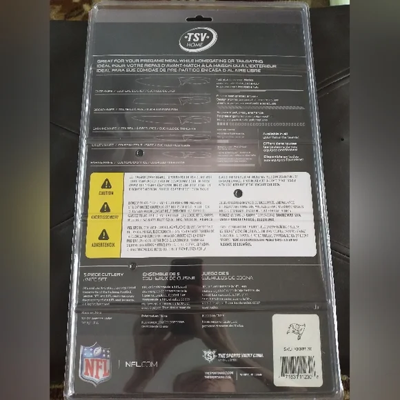 NEW 5 Piece NFL Tampa Bay Buccaneers Bucs Cutlery Knife Set - Picture 2 of 2